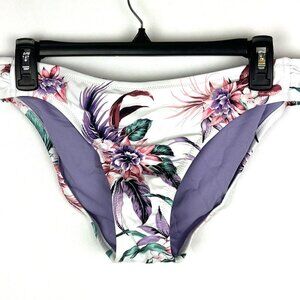 Jessica Simpson Women’s White Floral Hipster Bikini Bottom Size XL
